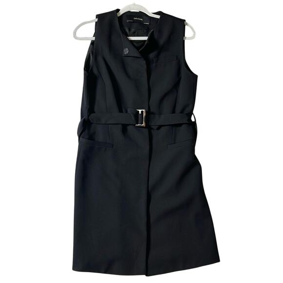 Zara Basic Belted Sleeveless Blazer Dress - Picture 1 of 4
